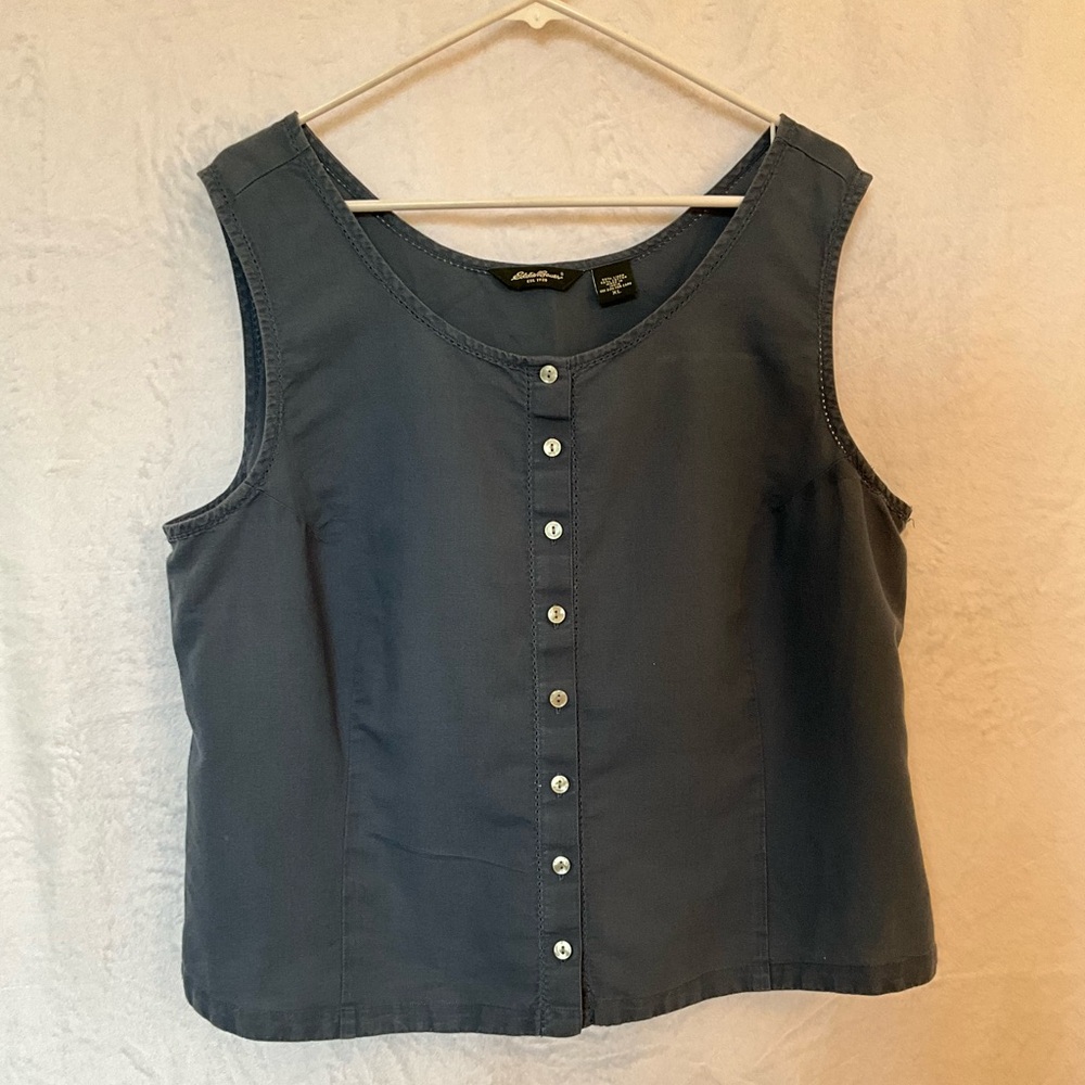 EDDIE BAUER SLEEVELESS CROPPED SUMMER TOP
